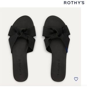 Rothys The Knot Sandal Black Size 7 Retired Style